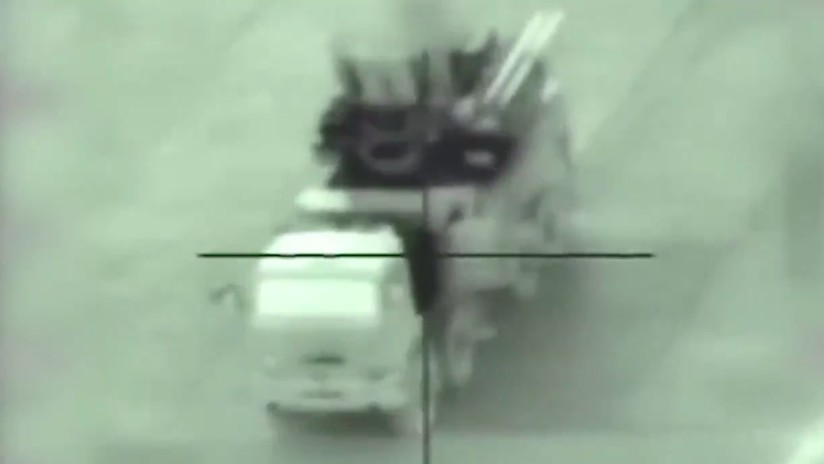 VIDEO: El momento exacto en el que un misil israelí destruye un sistema antiaéreo sirio Pantsir-S1