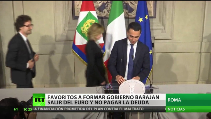 Dos partidos italianos negocian salir del euro y pagar la deuda al Banco Central Europeo