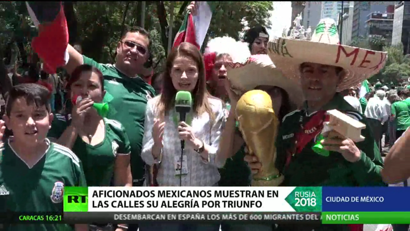 La alegría se desborda en México tras la victoria ante Alemania