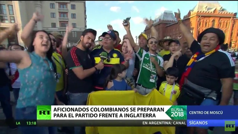 Aficionados colombianos se preparan para el partido frente a Inglaterra