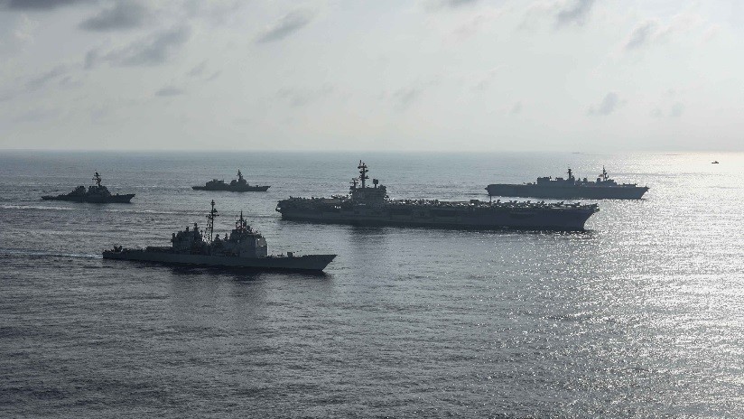 FOTOS: El mayor destructor japonés participa en ensayos con EE.UU. en el mar de la China Meridional