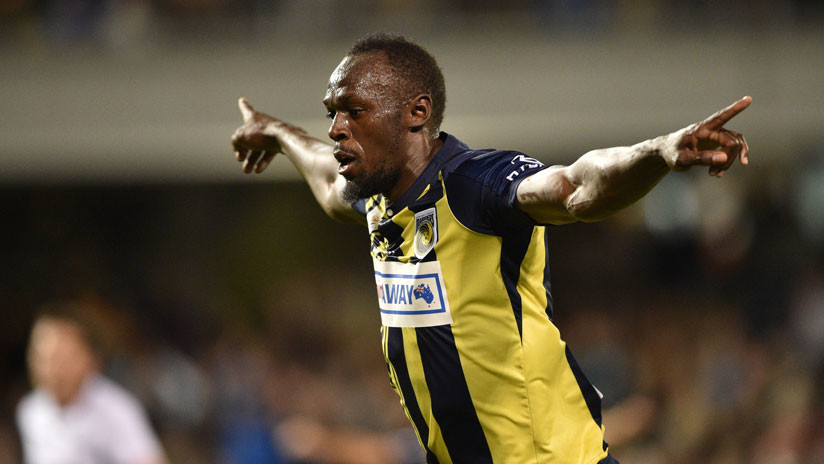 Usain Bolt vuelve a hacer historia: marca sus primeros dos goles como futbolista (FOTOS Y VIDEOS)