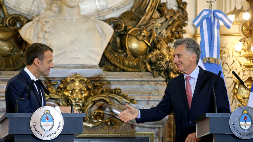 Macri pide a Macron dar un "empuje final" para un acuerdo comercial entre el Mercosur y la UE