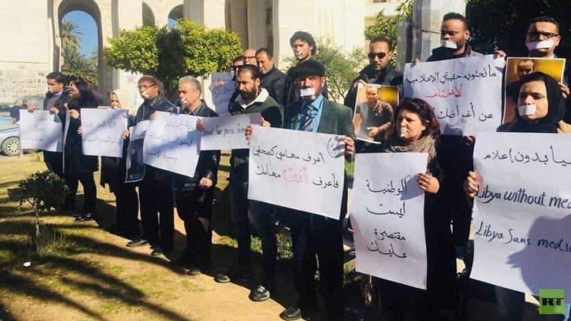 FOTOS, VIDEO: Periodistas libios protestan en las calles contra asesinato del colaborador de Ruptly