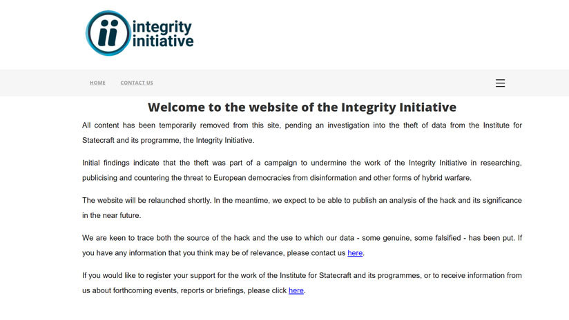 Acusada de hacer la guerra informativa: La 'Iniciativa de integridad' británica retira su contenido web