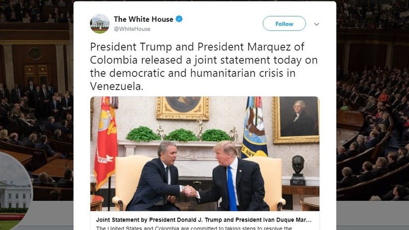 FOTO: La Casa Blanca informa de la reunión entre Trump y "el presidente Márquez de Colombia" y sorprende a las redes