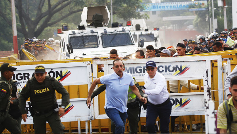 VIDEOS: Momento cuando militares desertores cruzan con tanquetas hacia Colombia atropellando gente