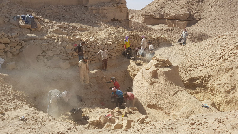 FOTOS: Descubren en Egipto una esfinge con cabeza de carnero de unos 3.500 años de antigüedad