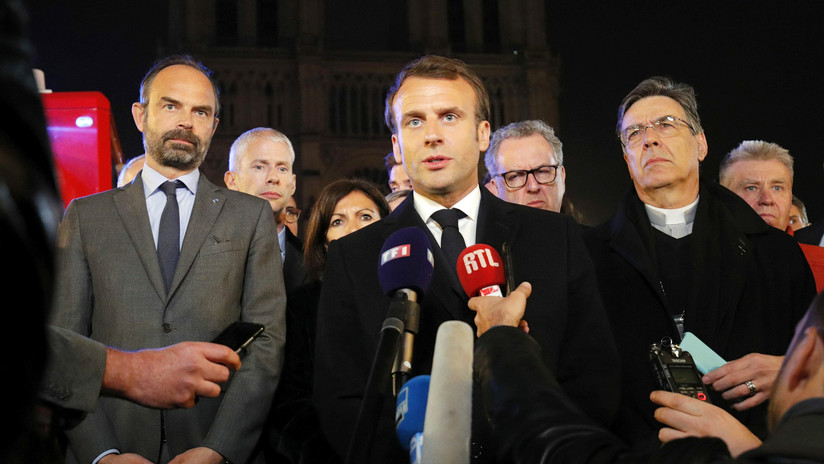 "Se ha evitado lo peor": Macron habla del incendio de la catedral de Notre Dame de París