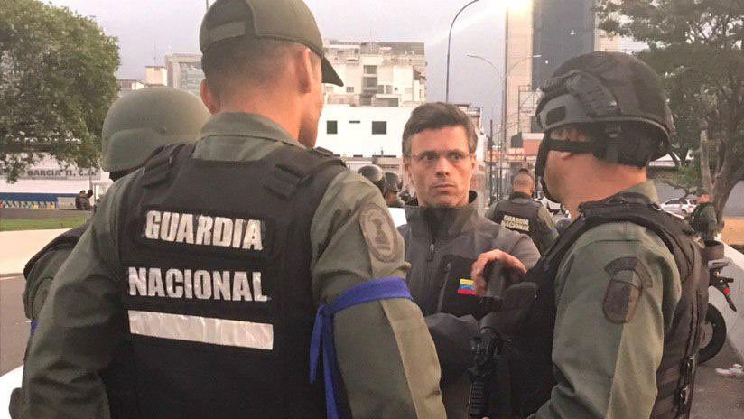 Fuerzas antichavistas sacan a Leopoldo López de su arresto domiciliario