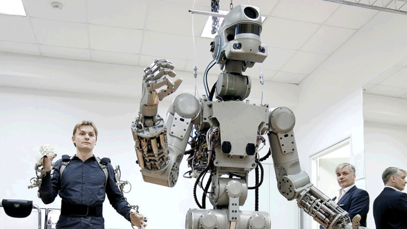 El robot humanoide ruso FEDOR regresa a la Tierra tras su breve estancia en la Estación Espacial Internacional