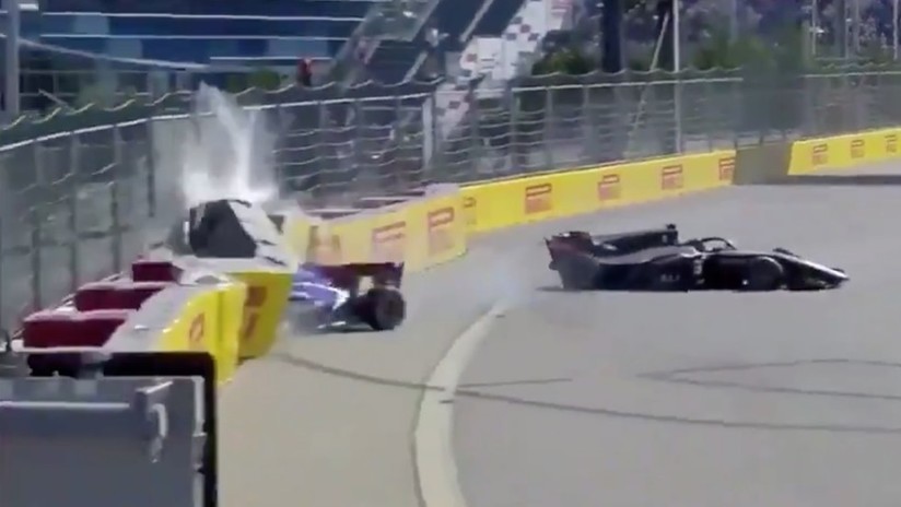 VIDEO: Un choque en la Fórmula 2 obliga a parar la carrera y deja a dos pilotos hospitalizados