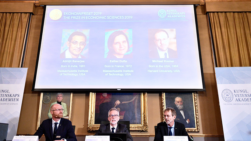 Anuncian a los ganadores del Nobel en Ciencias Económicas por su lucha contra la pobreza mundial