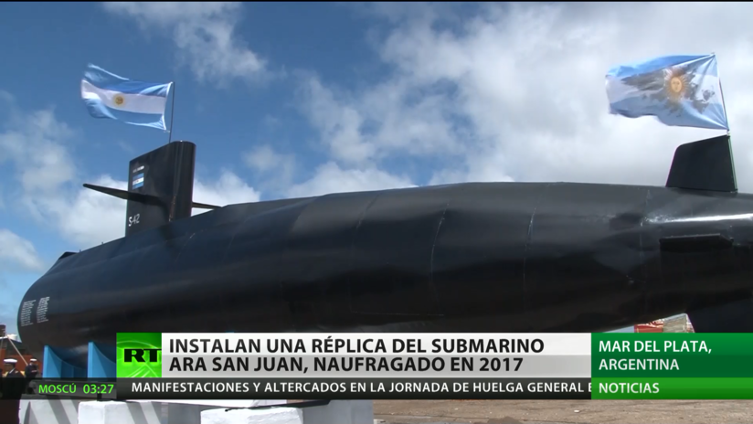 Argentina: Instalan una réplica del submarino Ara San Juan, naufragado en 2017