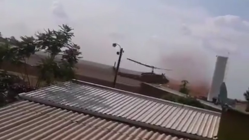 VIDEO: Momento de la caída del helicóptero militar en Paraguay que participaba en un operativo antidrogas