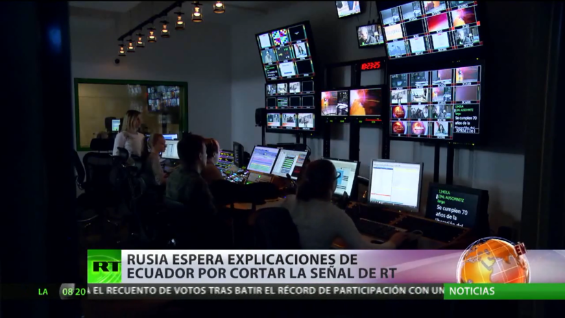 Rusia espera explicaciones de Ecuador por cortar la señal de RT