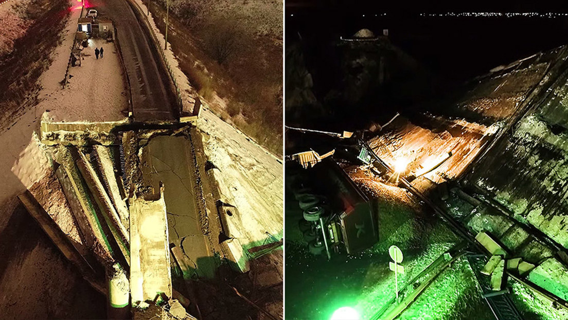 VIDEO: Un conductor graba el último segundo antes del derrumbe de un puente en una autopista