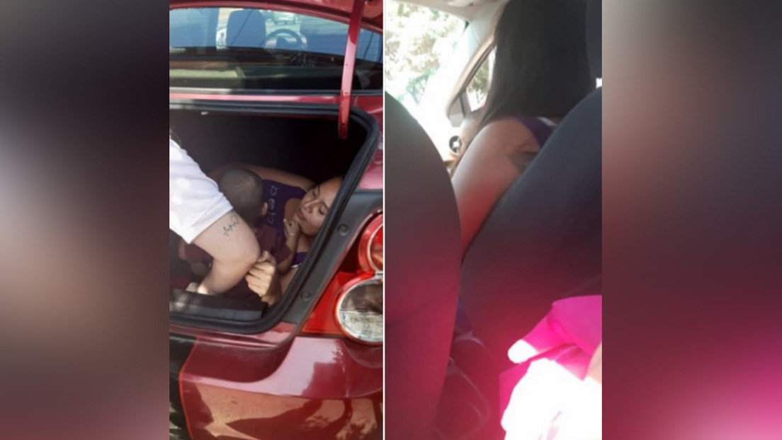 FOTOS: Conductor de Uber encuentra a su esposa escondida en la cajuela de su vehículo para espiarlo