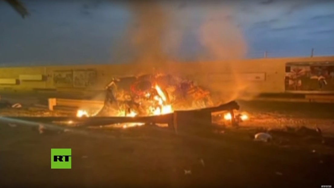 VIDEO: Las consecuencias del ataque de EE.UU. en Bagdad que acabó con la vida del general iraní Soleimani