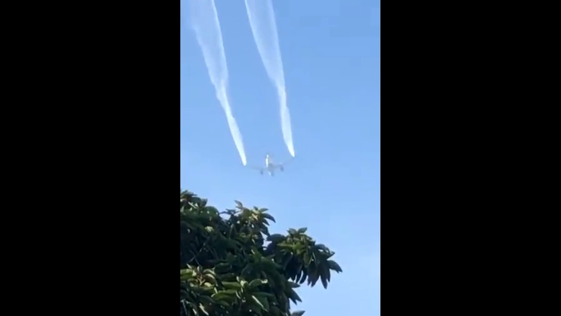 VIDEO: Un avión arroja combustible sobre varias escuelas en Los Ángeles y deja a 60 afectados