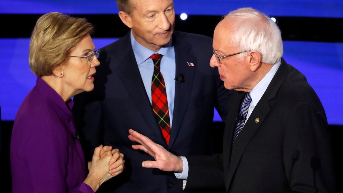 VIDEO: Elizabeth Warren se niega a darle la mano a Bernie Sanders tras un debate de candidatos demócratas