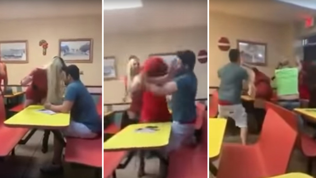 Dos mujeres trans golpean a dos hombres que las acosaban en una pizzería (VIDEO)