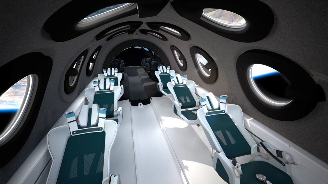 VIDEO: Virgin Galactic revela el interior de su nave suborbital que llevará turistas al espacio