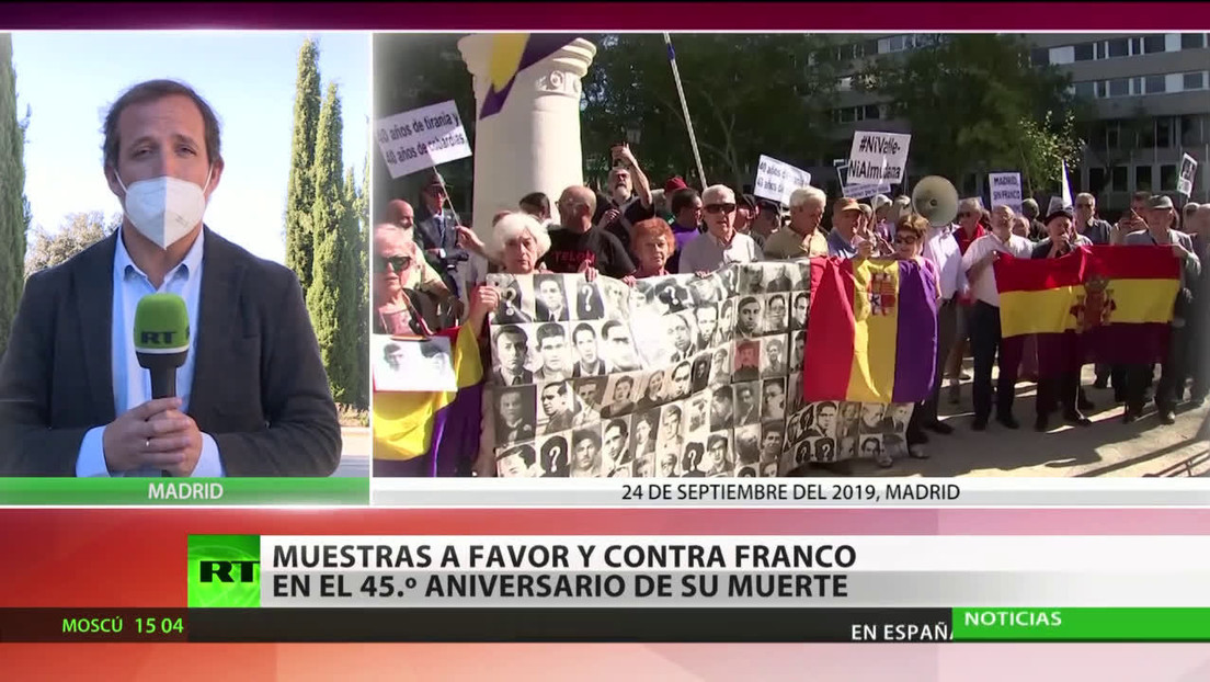 España: Muestras a favor y en contra del dictador Franco en el 45.º aniversario de su muerte