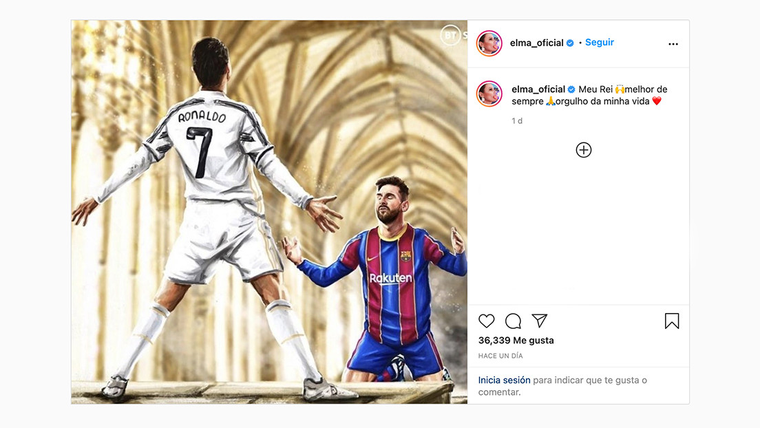 La hermana de Cristiano Ronaldo 'arrodilla' a Messi frente a una imagen del portugués y estalla la Red