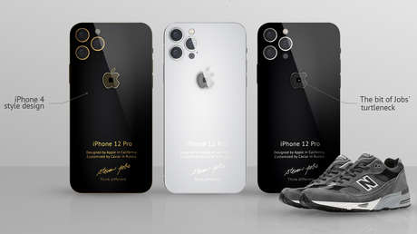 Lanzan una versión de lujo del iPhone 12 Pro con trozos del suéter de Steve Jobs incrustados en el logotipo de la manzana