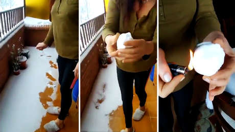 "Nos siguen engañando": intenta demostrar que la nieve caída en España es "plástico" y las redes no la perdonan