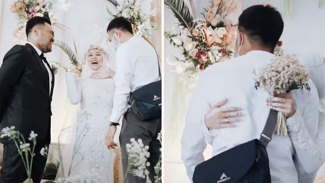 "Una última vez": Pide permiso a su esposo durante la boda para abrazar a su exnovio (VIDEO)
