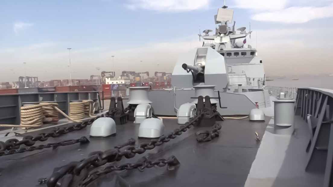 VIDEO: Naves militares rusas zarpan al mar Arábigo desde Pakistán para participar en el ejercicio naval AMAN-2021