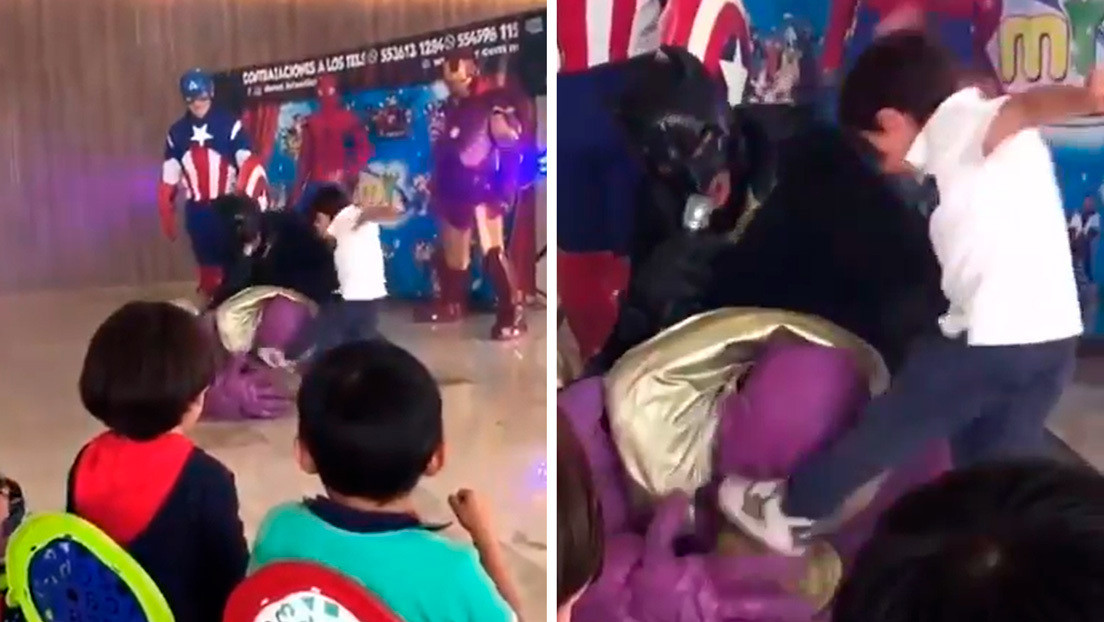 VIDEO: Un niño patea en la cabeza al villano Thanos en una fiesta infantil (y provoca la reacción de James Gunn)