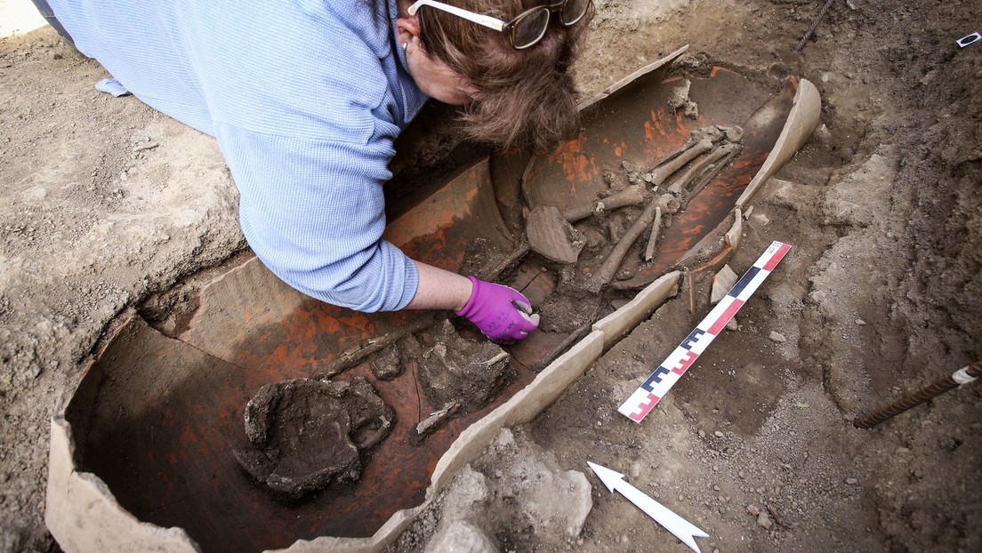 Hallan más de 40 esqueletos enterrados en enormes jarrones de cerámica en una antigua necrópolis de una isla francesa