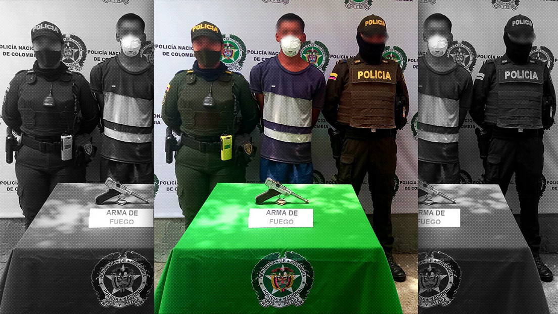 Detienen en Colombia a un delincuente que usaba una pistola de la Segunda Guerra Mundial para robar a sus víctimas