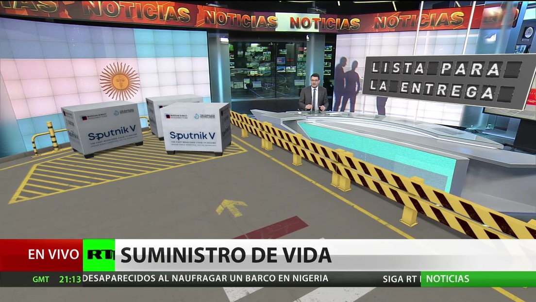 Argentina recibe el 17.º vuelo con dosis de la Sputnik V