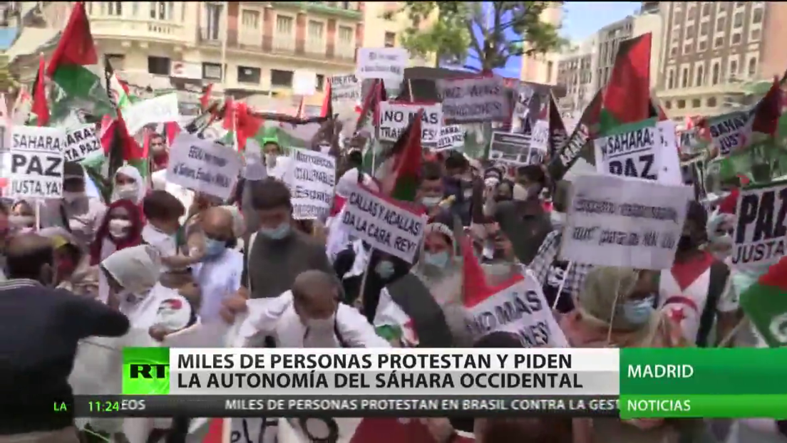 Miles de personas salen a las calles de Madrid para exigir la autonomía del Sáhara Occidental