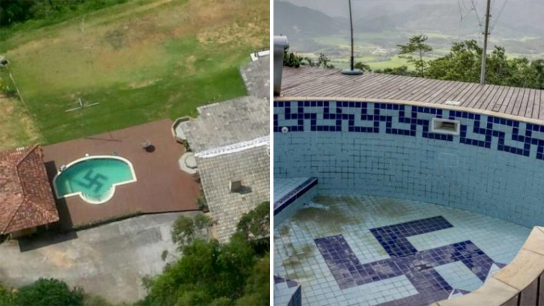 Obligan a un profesor brasileño a reformar su piscina para ocultar una esvástica gigante en el fondo