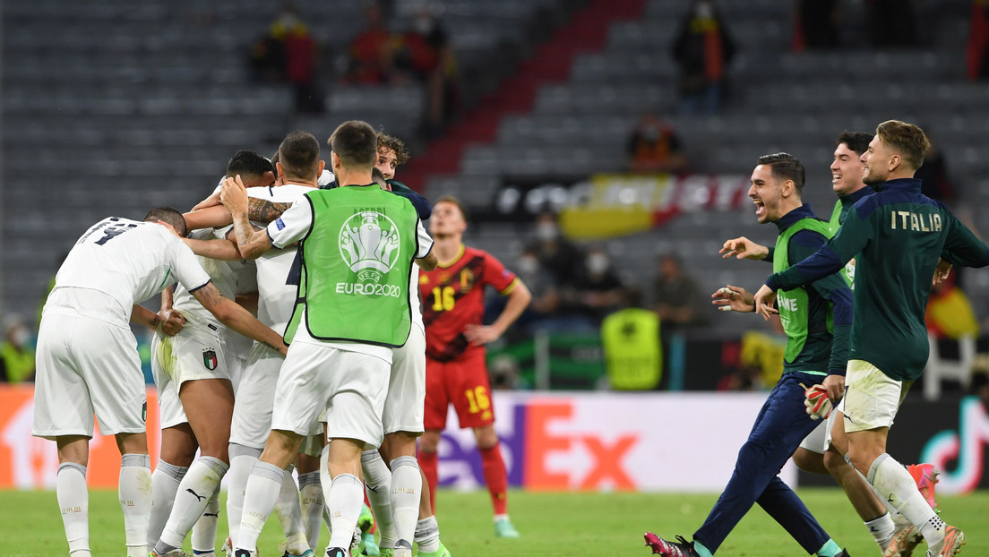 Italia gana a Bélgica 2-1 y pasa a las semifinales de la Eurocopa 2020