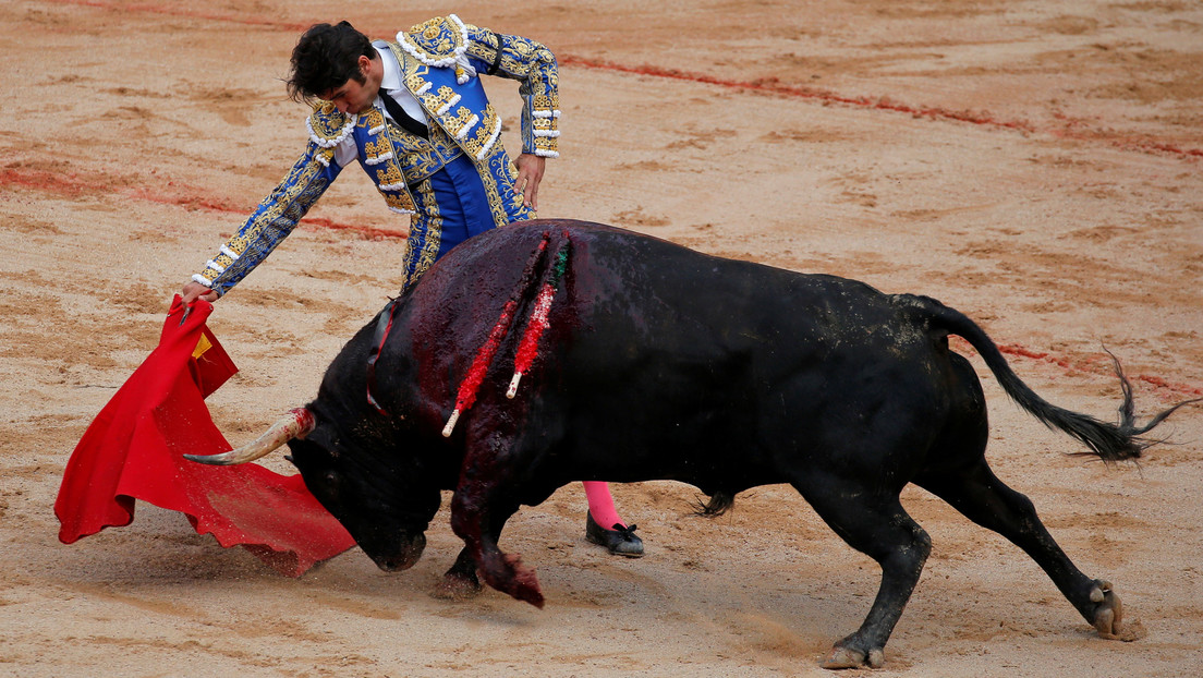 VIDEO: Un toro embiste varias veces a Cayetano Rivera durante una corrida celebrada en España