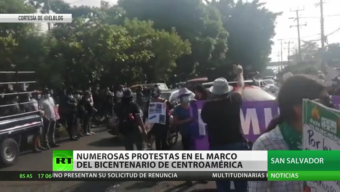 Numerosas protestas en el marco del bicentenario de Centroamérica