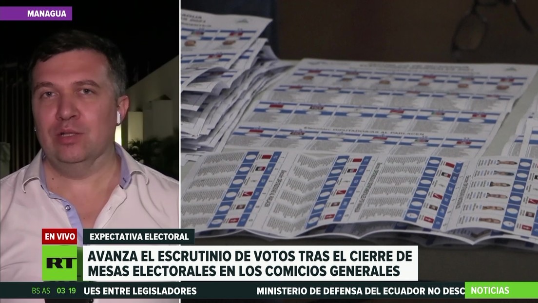 Avanza el recuento de votos en los comicios generales de Nicaragua