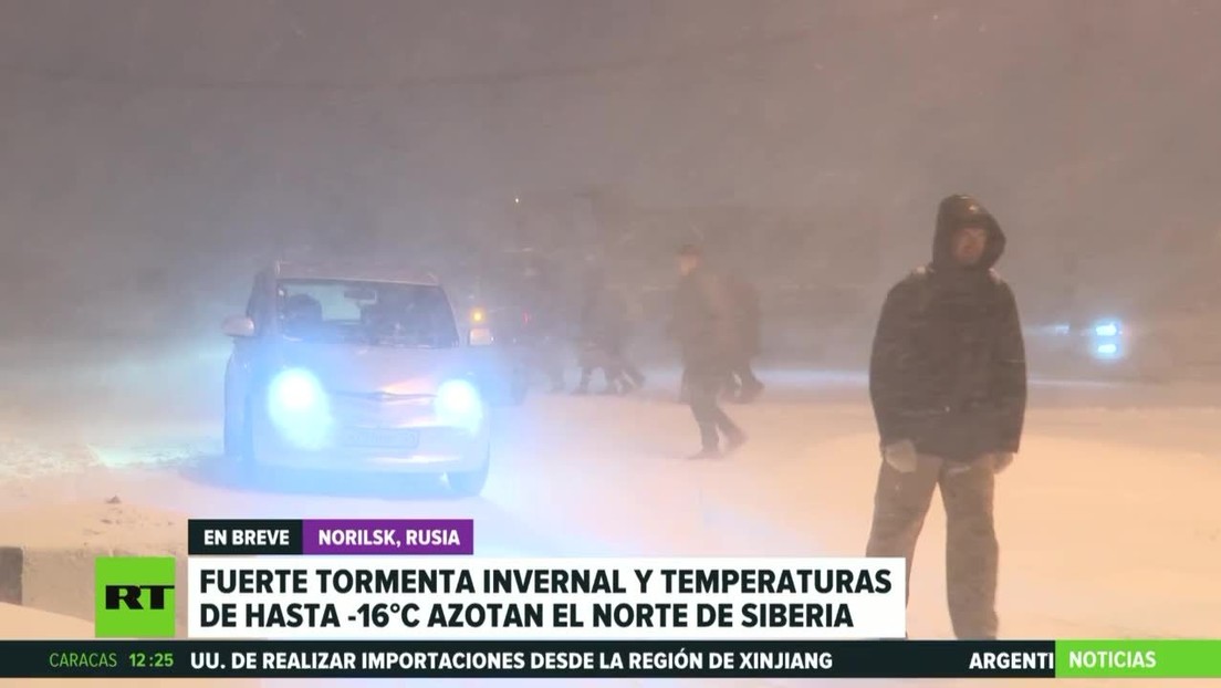 Fuerte tormenta invernal azota el norte de Siberia