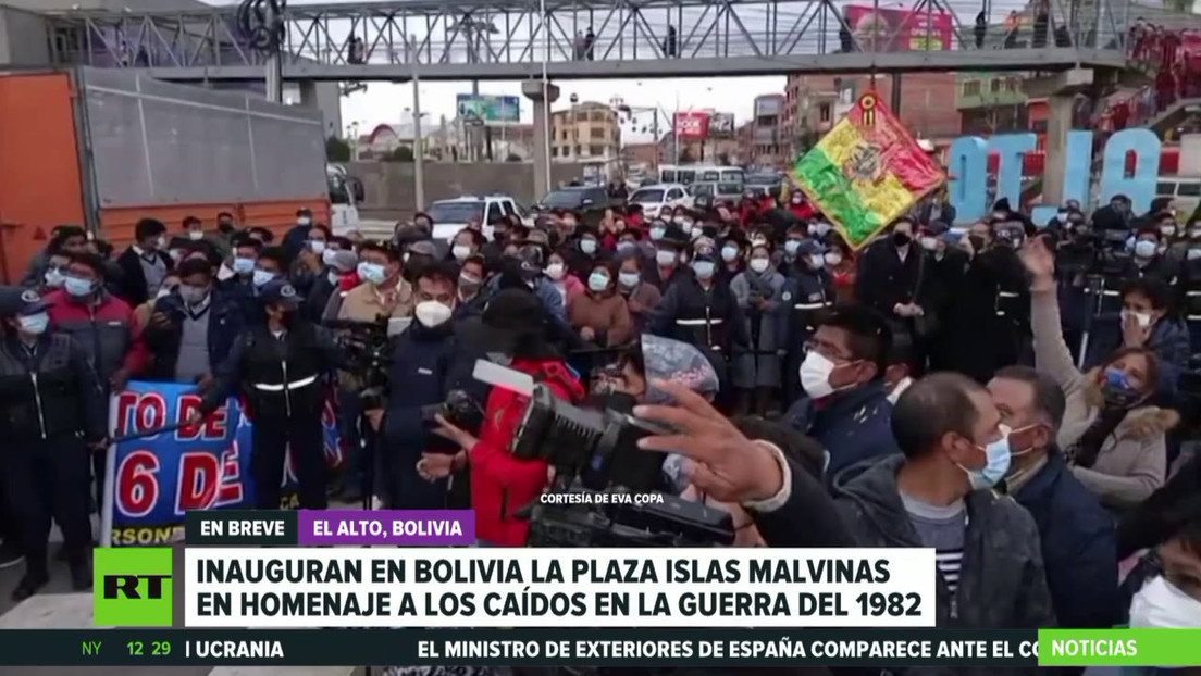 Inauguran en Bolivia la plaza Islas Malvinas, en homenaje a los caídos en la guerra de 1982