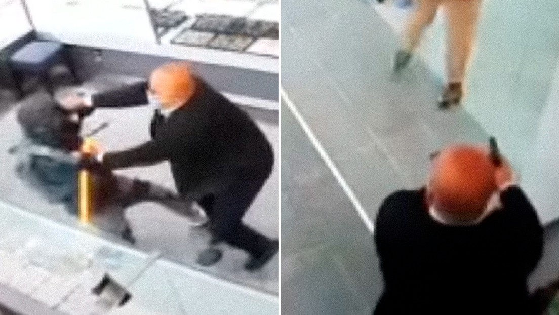 VIDEO: Un grupo de atracadores entra a robar a una joyería, pero el dueño les planta cara con una pistola y se dan a la fuga