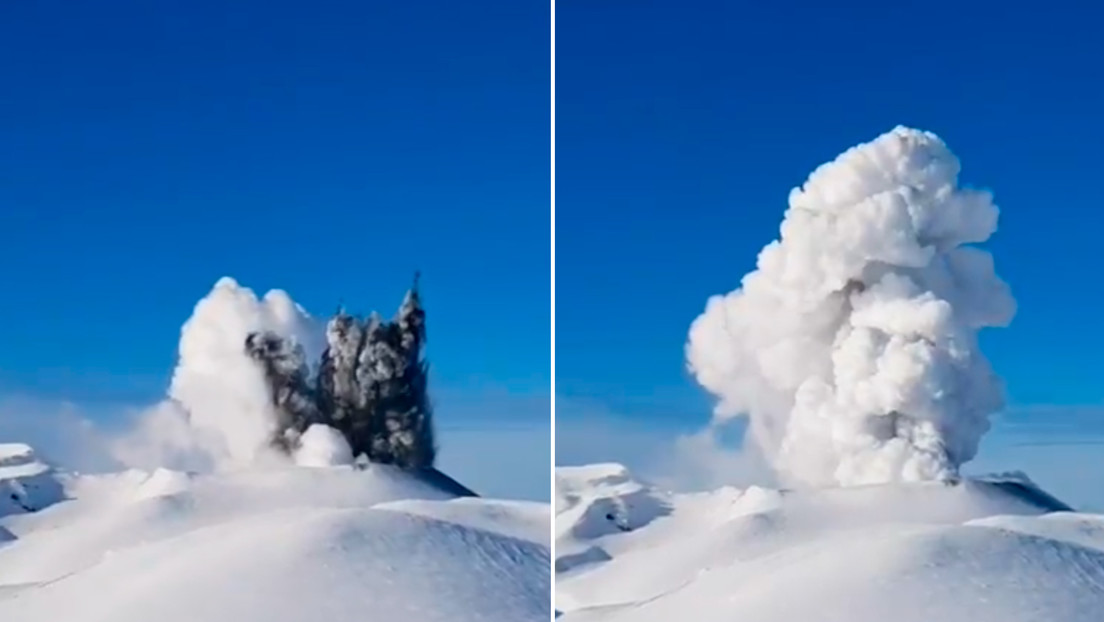 VIDEO: El volcán Ebeko 'despierta' en las islas Kuriles