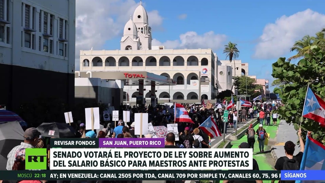 Protestas en Puerto Rico empujan al Senado a considerar un proyecto de ley para aumentar el salario de los maestros
