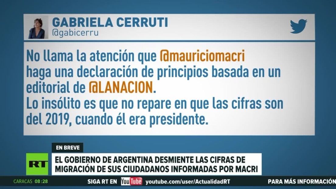 El Gobierno de Argentina desmiente las cifras de migración de ciudadanos informadas por Macri