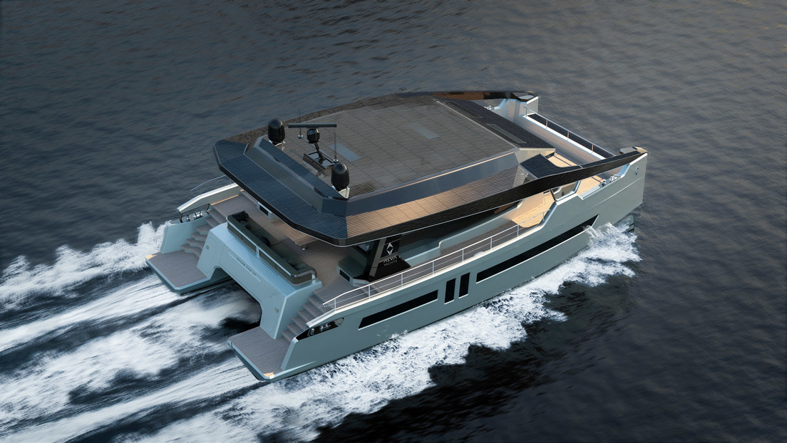 El fabricante de yates de lujo ALVA Yachts presenta su nuevo catamarán con un panel solar y dos motores eléctricos (FOTOS)